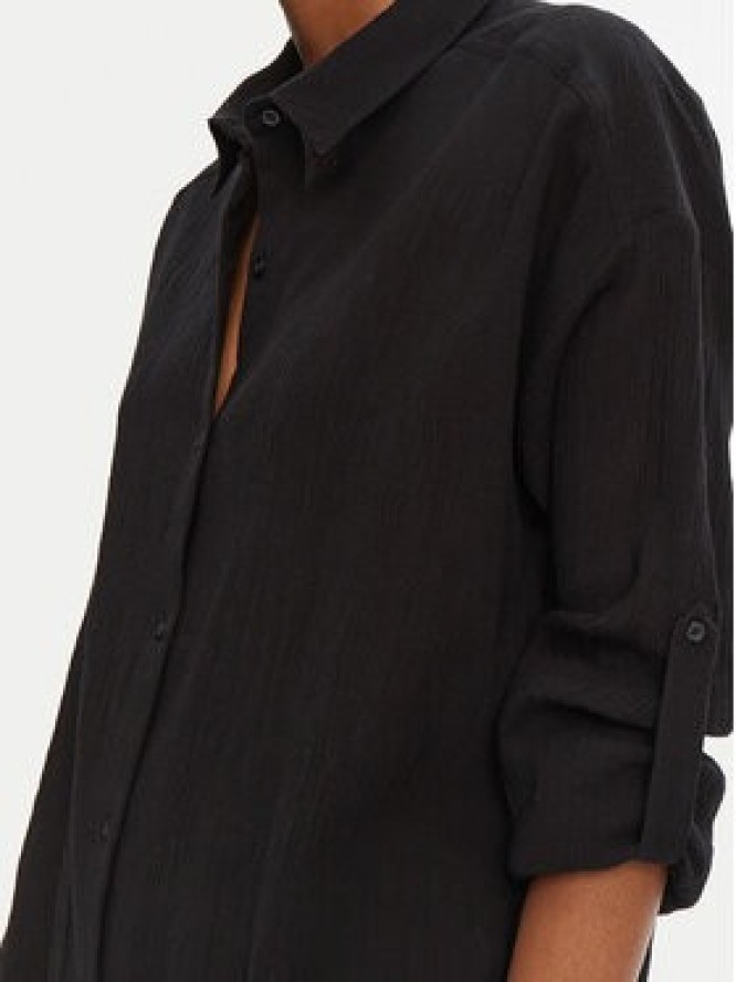 Seafolly Koszula Classic 54027-TO Czarny Regular Fit