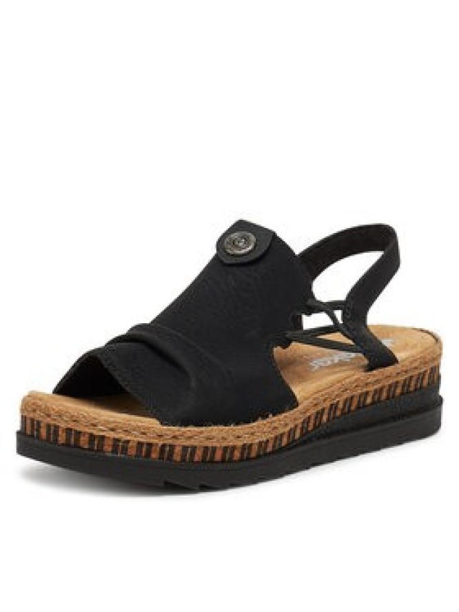 Rieker Sandały V7972-00 Czarny