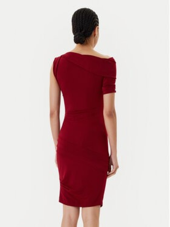 Guess Sukienka koktajlowa W5BK71 KCVG2 Bordowy Slim Fit