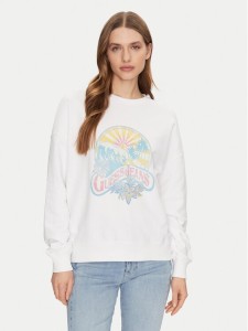 Guess Bluza W5GQ16 K68I4 Biały Regular Fit