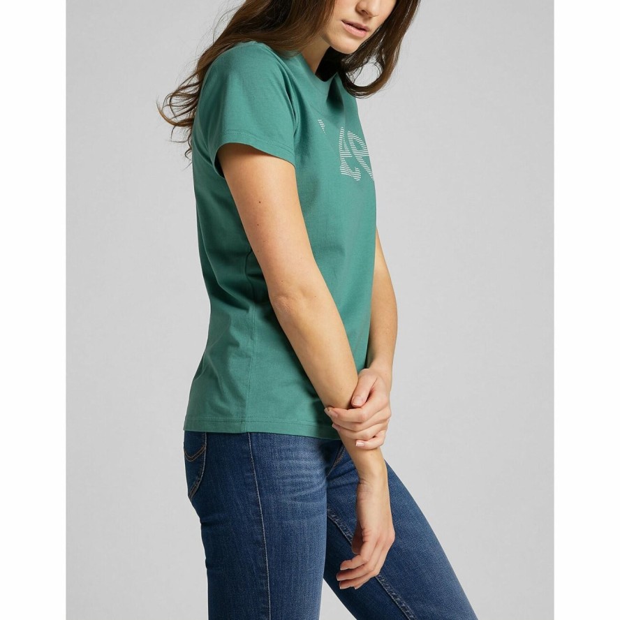 LEE TEE DAMSKI T-SHIRT EVERGREEN L43DEHO 112140088