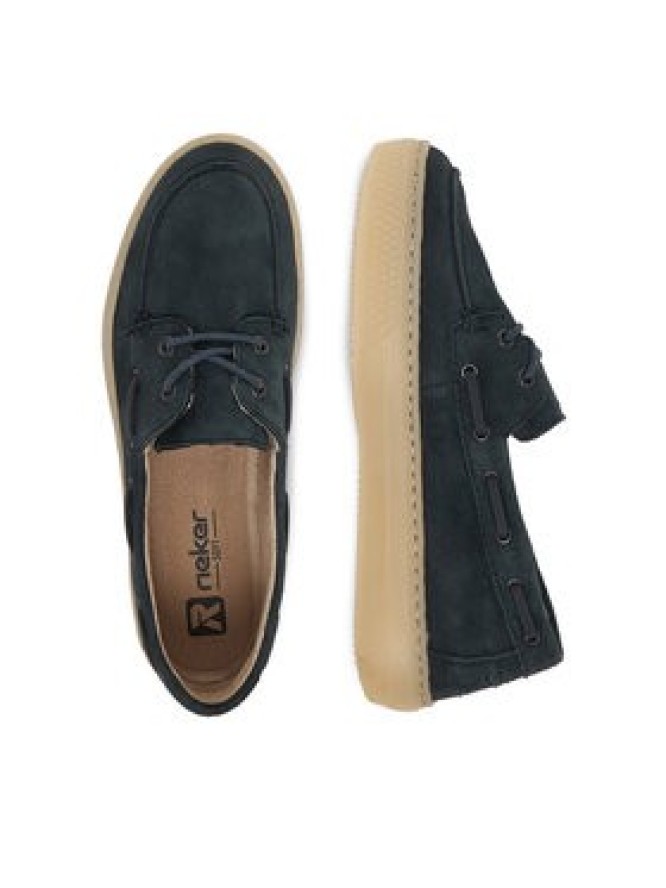 Rieker Mokasyny L5905-14 Granatowy