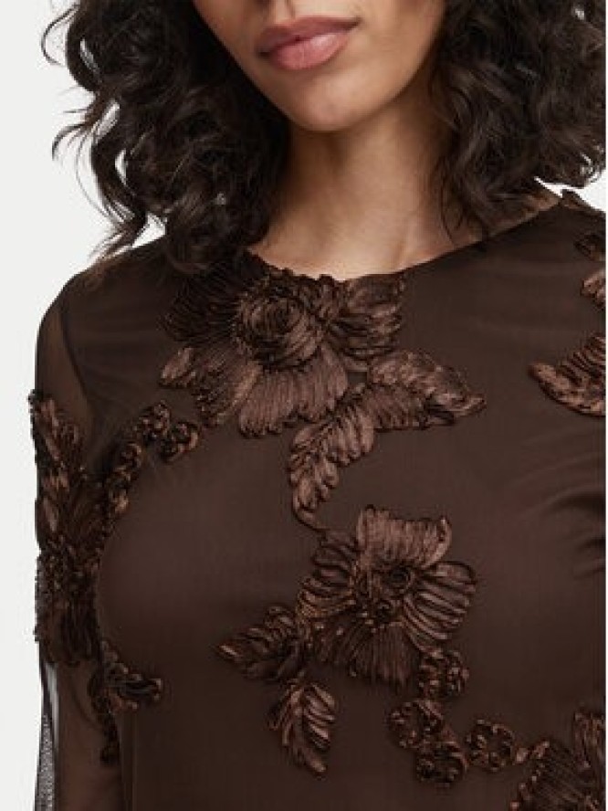 Vero Moda Sukienka koktajlowa VmQuinn 10348613 Brązowy Regular Fit