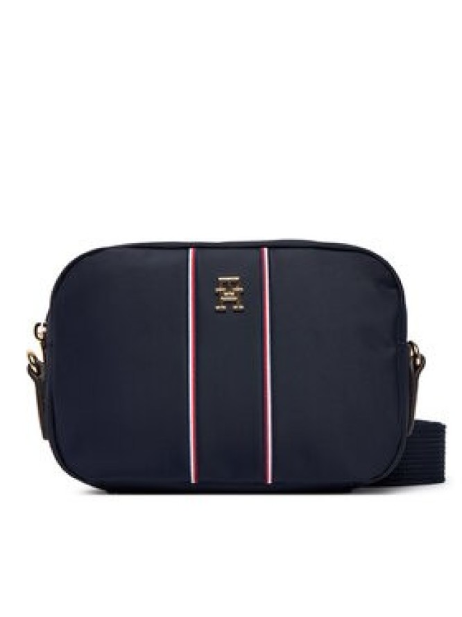 Tommy Hilfiger Torebka Popette Camera Bag Corp AW0AW17710 Granatowy