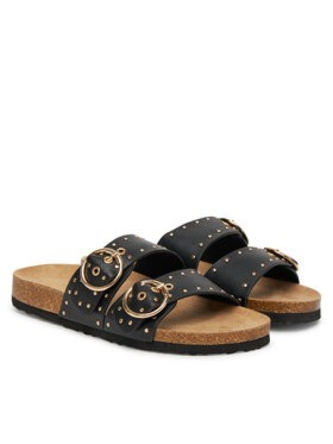 ONLY Shoes Klapki Onlmaxi-15 Pu Studs Buckle 15341190 Czarny