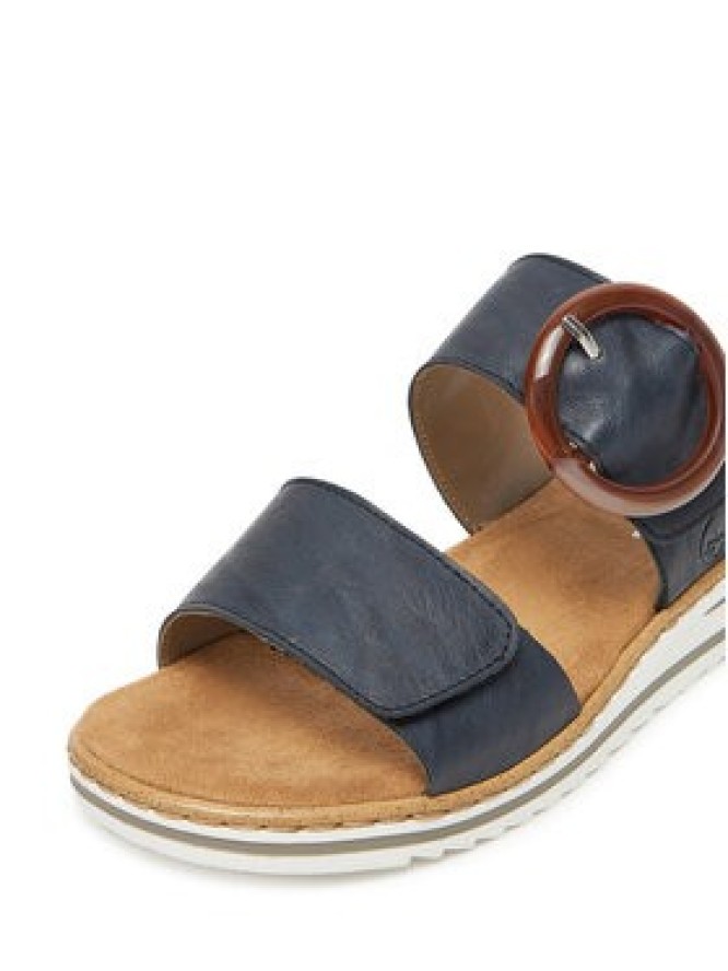 Rieker Klapki V0692-14 Granatowy