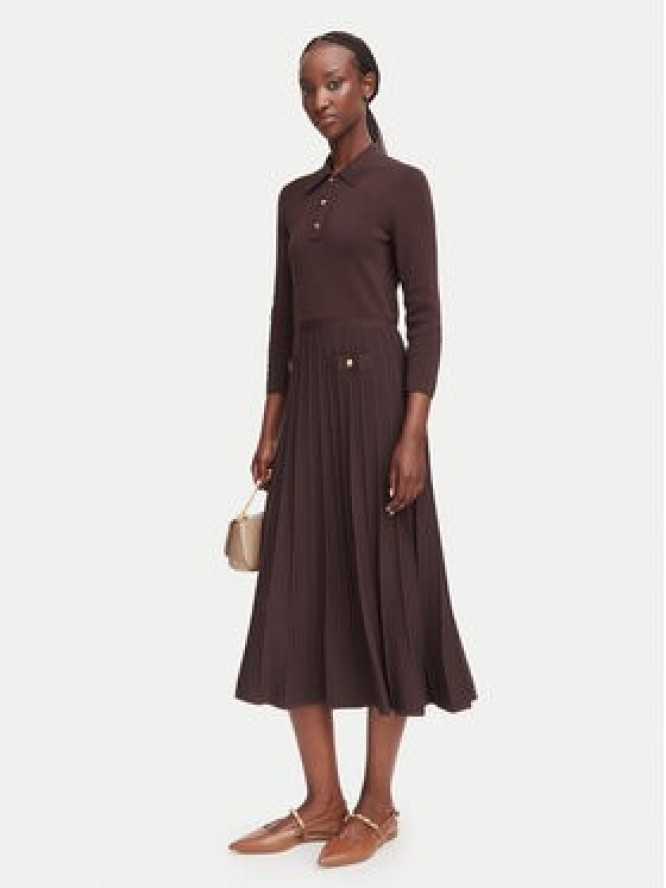 MICHAEL Michael Kors Sukienka dzianinowa MT683J3BFD Brązowy ciemny Slim Fit