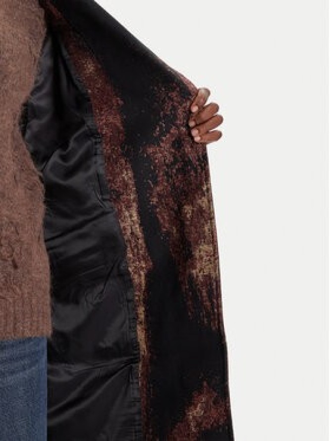 Desigual Płaszcz przejściowy Brushed Lacroix 25WWEW05 Brązowy Loose Fit