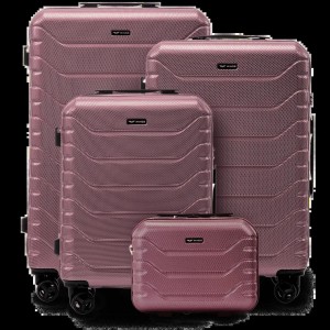 Zestaw 4 walizek Wings CRAKE S/M/L + Kuferek ROSE GOLD