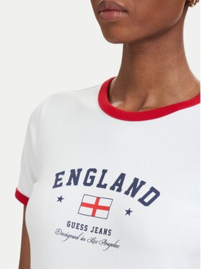 Guess Jeans T-Shirt W6YI16 K3995 Biały Slim Fit