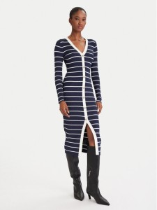 Guess Sukienka dzianinowa W5YK98 Z2YK2 Granatowy Slim Fit