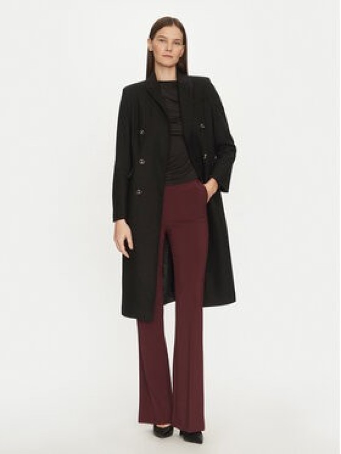 Motivi Płaszcz wełniany 0041Q200541N Czarny Slim Fit