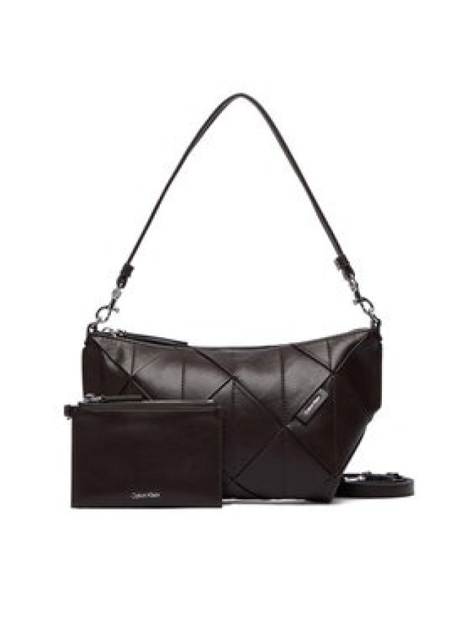Calvin Klein Torebka Woven Shoulder Bag LV04F3546G Brązowy