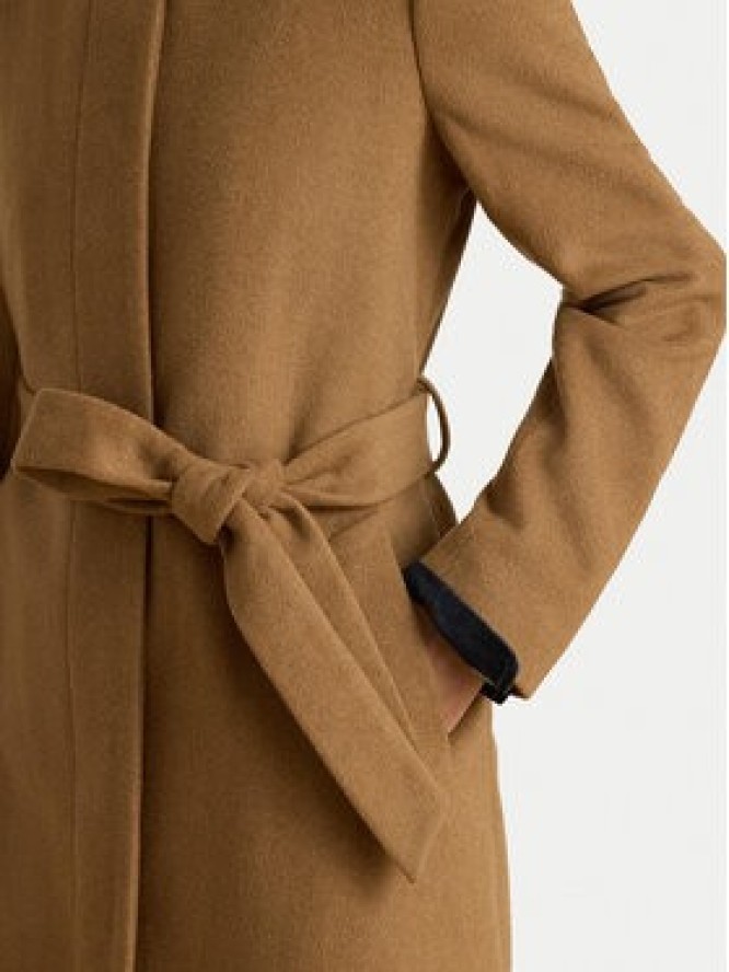 LAUREN RALPH LAUREN Płaszcz wełniany 297P23444001 Brązowy jasny Regular Fit