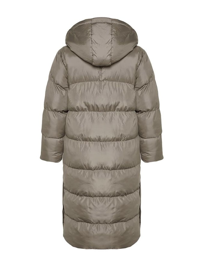 trendyol Płaszcz zimowy w kolorze szarobrązowym rozmiar: S