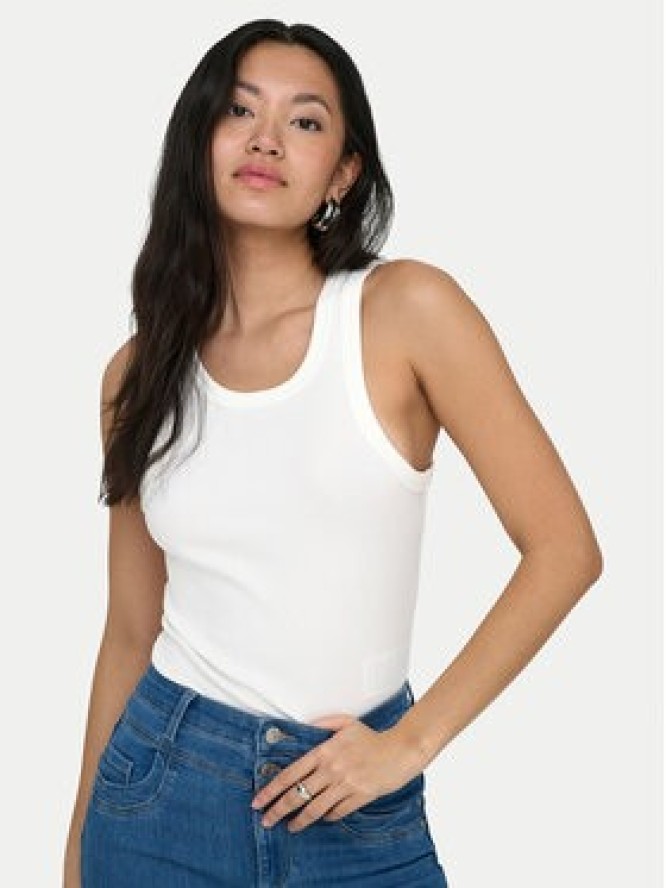 ONLY Top Val 2-Way 15371705 Biały Slim Fit