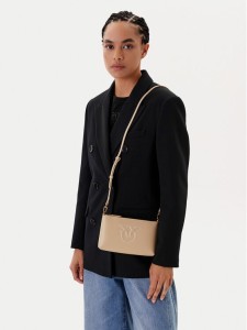 PINKO Torebka Flat Horizontal Mini PE 25 PCPL 104277 A2AN Beżowy