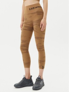 EA7 Emporio Armani Legginsy 7W000518 AF13714 U6054 Brązowy Slim Fit