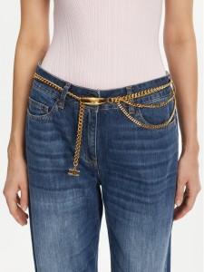 Elisabetta Franchi Pasek Damski CT-31K-52E2-V390 Złoty