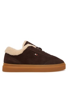 Tommy Hilfiger Sneakersy Th Chic Cupsole Wl FW0FW09597 Brązowy ciemny