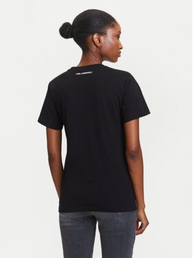 KARL LAGERFELD T-Shirt A3W17105 Czarny Regular Fit