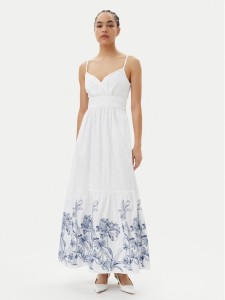 Guess Sukienka letnia W5GT26 WH580 Biały Regular Fit