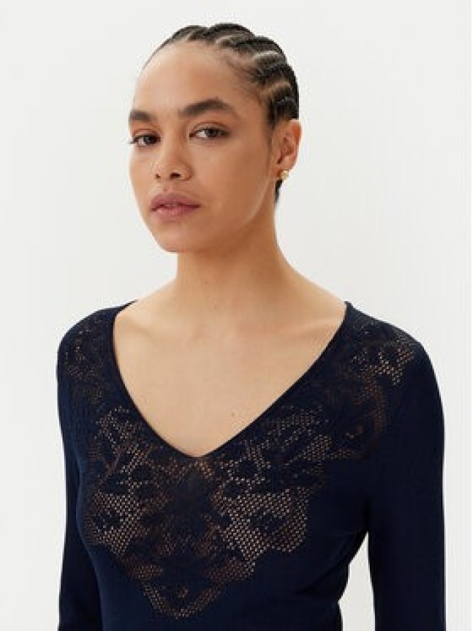 TWINSET Sukienka dzianinowa 251TP3240 Granatowy Slim Fit