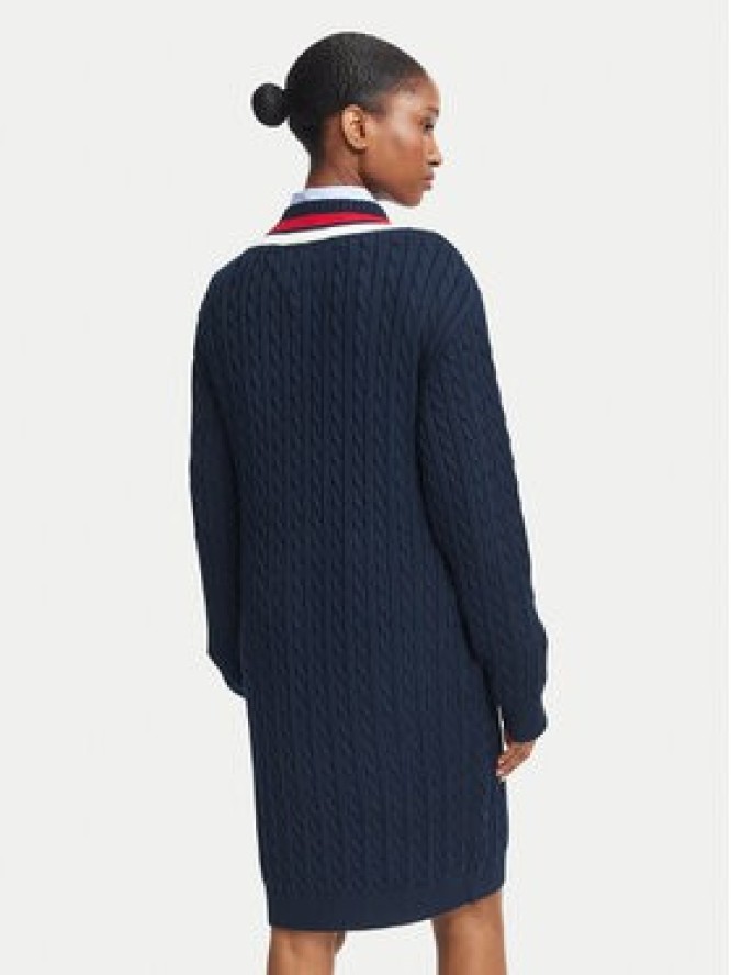 Tommy Jeans Sukienka dzianinowa DW0DW23540 Granatowy Relaxed Fit