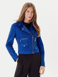 Morgan Kurtka z imitacji skóry 241-GOUSMI Niebieski Regular Fit