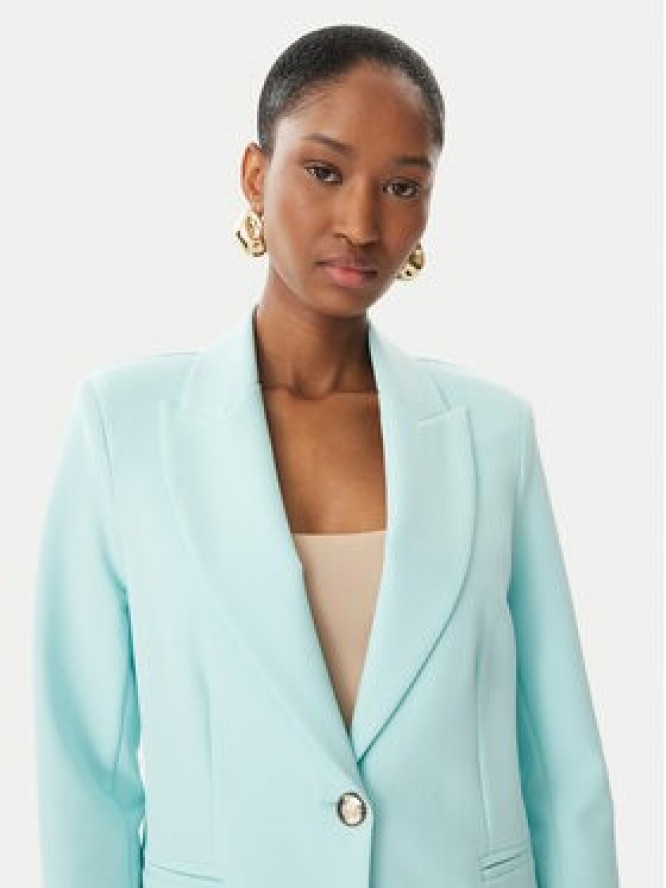 Maryley Marynarka 26EB187/43AC Turkusowy Regular Fit