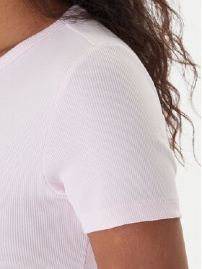 Tommy Jeans T-Shirt Badge DW0DW17881 Różowy Slim Fit