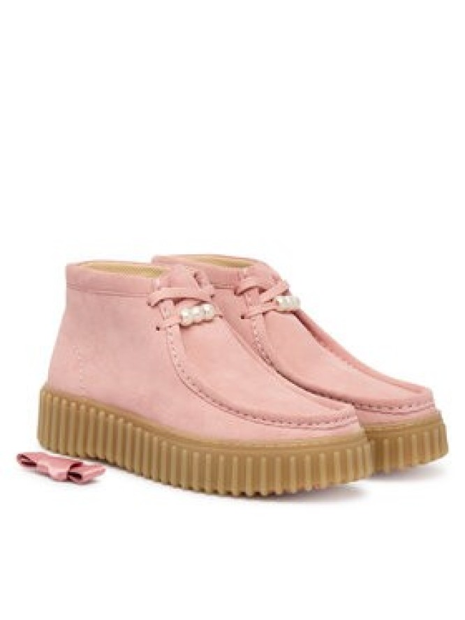 Clarks Trzewiki Torhill Moss 26184636 Różowy