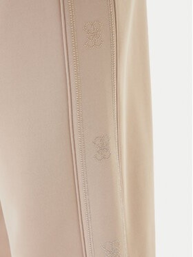 Guess Spodnie dresowe V5BB23 KCX22 Beżowy Regular Fit
