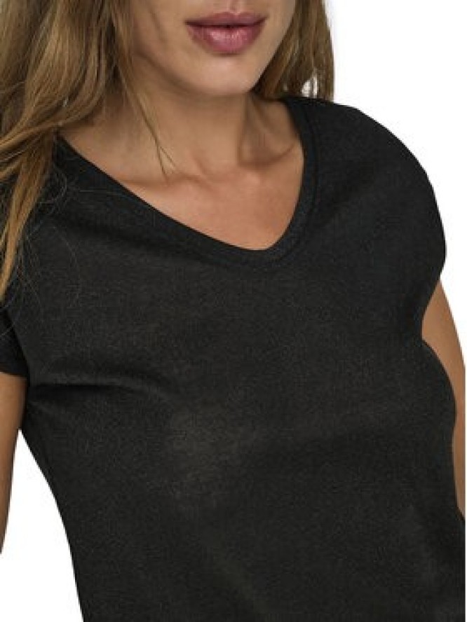 ONLY T-Shirt Silvery 15136069 Czarny Loose Fit