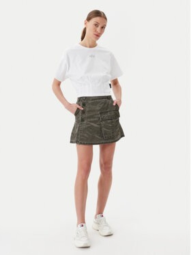 Alpha Industries T-Shirt Waisted 148070 Biały Regular Fit