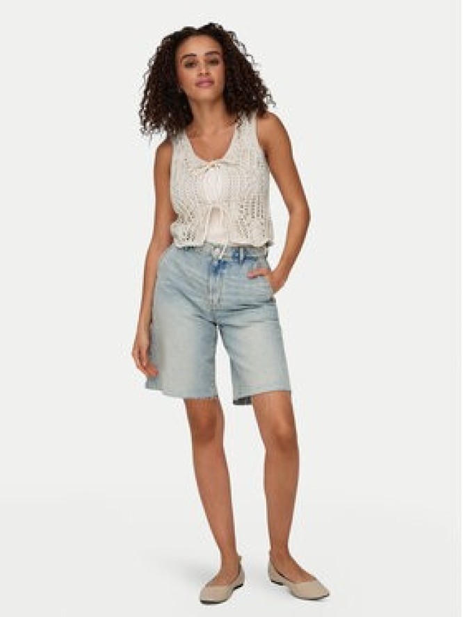 ONLY Top Lizzy 15343882 Beżowy Regular Fit