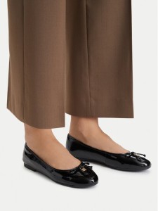 Tommy Hilfiger Baleriny Hilifger Patent Ballet FW0FW09005 Czarny
