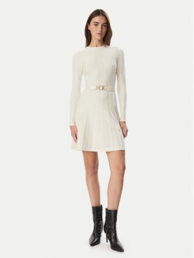 Guess Sukienka dzianinowa W6BK64 Z1569 Kremowy Regular Fit