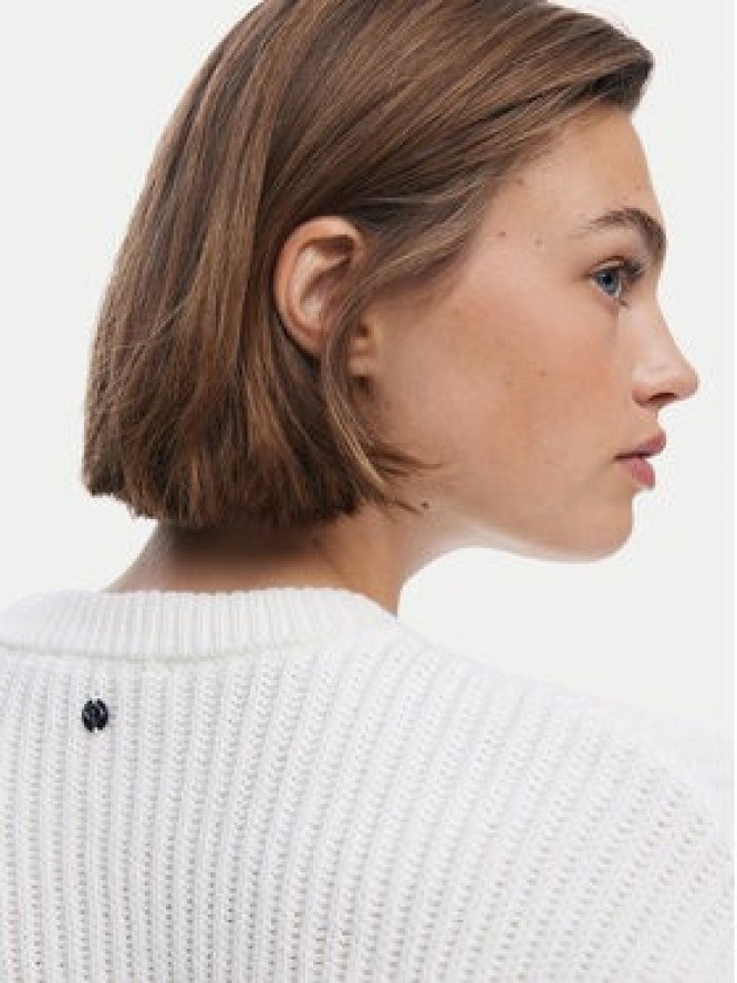 Desigual Sweter Nome 25WWJF26 Biały Regular Fit