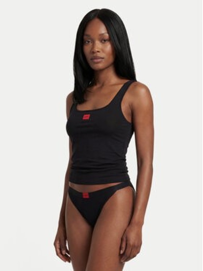 HUGO Top 50557181 Czarny Regular Fit