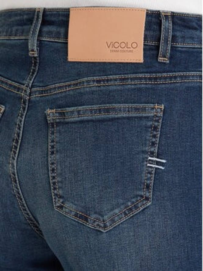 ViCOLO Jeansy DF5103 Niebieski Wide Leg