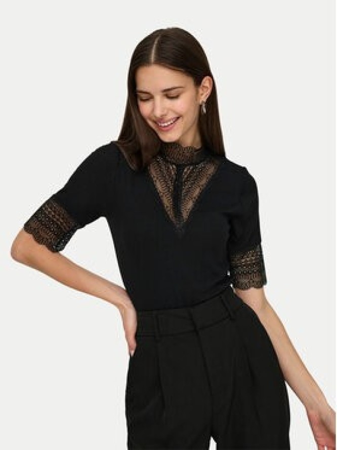 ONLY Bluzka Tilde 15335353 Czarny Slim Fit