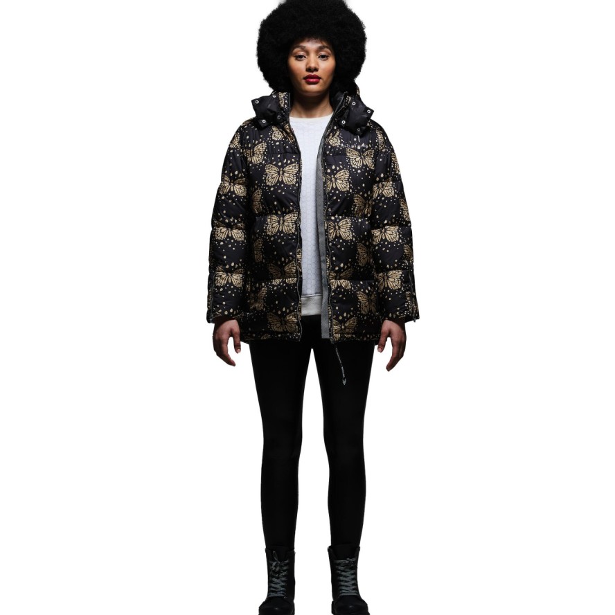 Kurtka Damska Christian Lacroix Gallican Messangers Print Baffled Padded Jacket