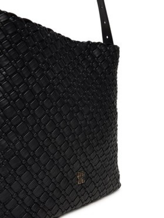 Tommy Hilfiger Torebka Th Braided Maxi Hobo AW0AW18161 Czarny
