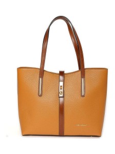 Mia Tomazzi Skórzana torebka "Gaffurio" w kolorze żółtym - 35 x 28 x 14 cm rozmiar: onesize