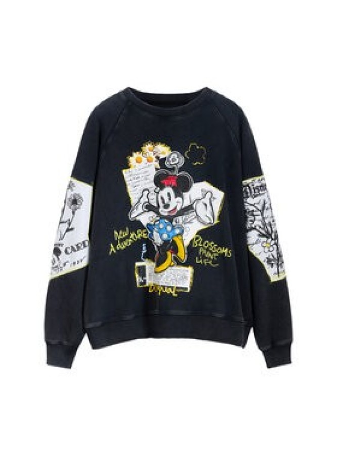 Desigual Bluza Minnie 25SWSK25 Czarny Regular Fit