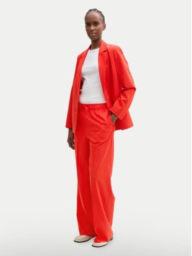 Tom Tailor Denim Spodnie materiałowe 1045693 Czerwony Regular Fit