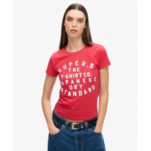 Dopasowany t-shirt z nadrukiem w reliefie