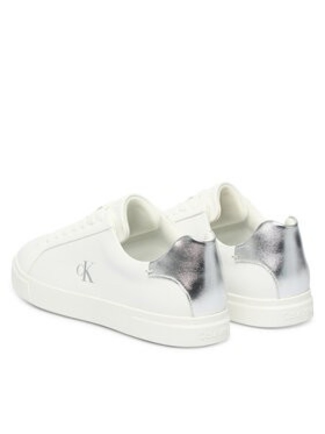 Calvin Klein Sneakersy Low Pro Cups Laceup Lth Met HW0HW02846 Biały