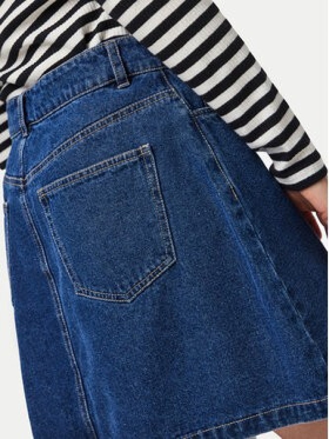 Pieces Spódnica jeansowa Abbi 17154546 Granatowy Regular Fit